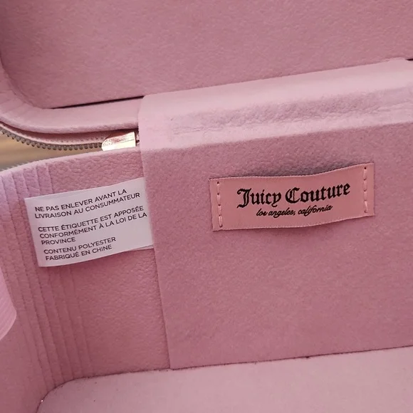 Juicy Couture Metallic Rose Gold Travel Cosmetic Case - Picture 10 of 16